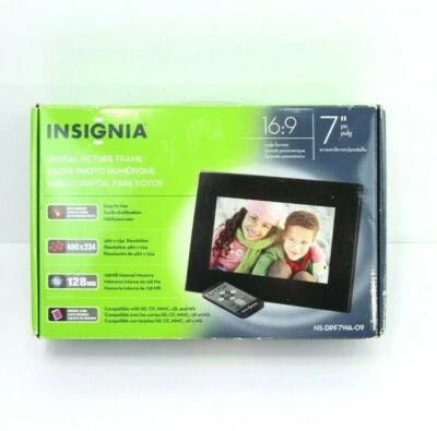 Insignia 7" Widescreen LCD 16:9 Format Digital Picture Frame New Open Box - Image 1 of 4