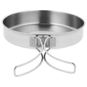 Outdoor Cooking Portable Pan Travel Square Skillet Stain Steel Camping Folding - Bild 1 von 12