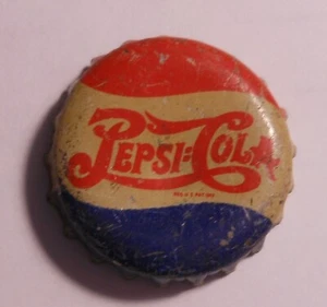 De colección Pepsi Cola años 40..corcho...usado..Tapa de botella de refresco - Imagen 1 de 1