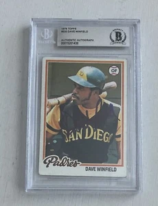 1978 Topps Auto Signed Dave Winfield Card Beckett BAS Slabbed Padres Yankees - Picture 1 of 2