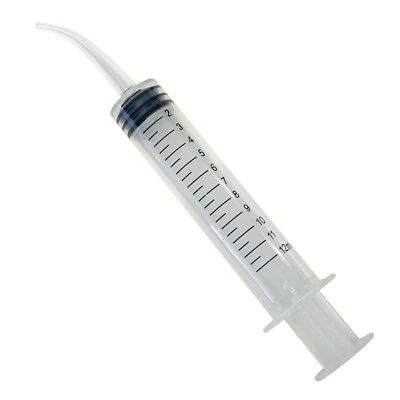 100 Measured 12cc Oral Curved Tip Dental Syringes Monoject Disposable Plastic  - Image 1 of 4