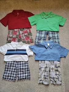 Lot of 8 Boys Gymboree Polo Shirts Summer Shorts Plaid Size 7 - Picture 1 of 5