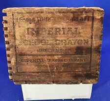 Vintage Imperial School Crayon wooden box 7 x 4.5x3.5