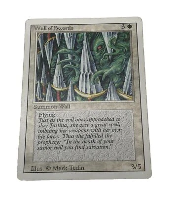 Magic The Gathering Wall Of Swords Summon Wall Creature Uncommon - Image 1 of 4