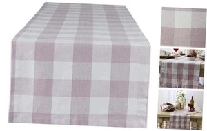 Buffalo Check Collection, Classic Farmhouse Table 14x72" Runner Dusty Lilac - Picture 1 of 7