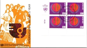 Vintage FDC United Nations Geneva Postmark Scott #49 International Women's Year - Picture 1 of 2