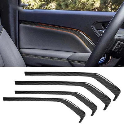 Cubierta de borde de decoración de panel de 4 puertas estilo fibra de carbono apta para Chevrolet Colorado Foto 1 de 4