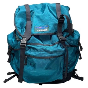 Vintage 90s L.L. Bean Continental Blue 100% Nylon Rucksuck - Medium - Picture 1 of 8