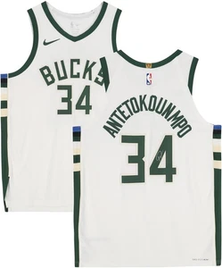 Giannis Antetokounmpo Bucks Signed Nike Association Edition Authentic Jersey - Picture 1 of 5