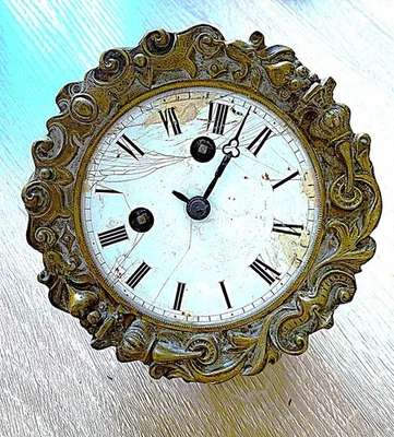 Mécanisme de pendule ancienne, Mouvement d'horloge XIXème -vincenti à restaurer - Photo 1/4