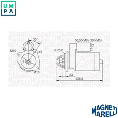 STARTER 063721067010 FOR FORD PORSCHE BMW 5/E60/Z4/Roadster/E8/E61/X/SAV/E3 1.8L - Image 1 of 4