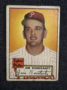 1952 TOPPS BASEBALL CARD #108 JIM KONSTANTY PHILADELPHIA ATHLETICS LOW GRADE - Picture 1 of 2
