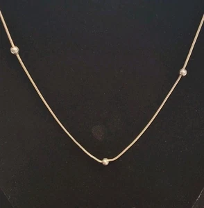 Sterling Silber 20 Zoll Halskette hat 5 Sterling Perlen gemarkt 925 Italien - Bild 1 von 4
