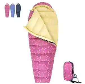 Kids Down Sleeping Bag 155cm with 600+ FP Duck Down, Single Kid Sleeping Bag - Picture 1 of 6