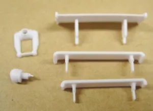 Set di ricambi carrozzeria in plastica bianca per slot car scala HO di JAG Hobbies - Foto 1 di 6