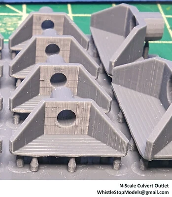 N scale Water Drain Outlet 5 sets total N2200 - Image 1 of 3