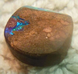 Australian Boulder Opal (rub), 3.15ct 10x9x3mm Bonanza Sale - Picture 1 of 7