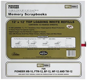 Paquete de 5 páginas de recarga de libros de memoria Pioneer de 12 x12 (mismo envío cualquier cantidad) - Imagen 1 de 3