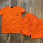 Orange Inmate Womens Costume Prisoner Inmate Cosplay Costume Ladies XS