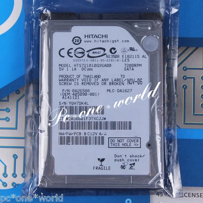 100% OK HTS722010K9SA00 HITACHI 100 GB 2.5" 7200 RPM 8 MB SATA Hard Disk HDD - Image 1 of 2
