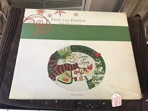 Fitz and Floyd Holly Hat Season For Sharing #29-808 Cookie Platter - Picture 1 of 2