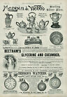 Antique Advertisement Print Ellimans Embrocation & Mappin & Webbs & Benson Watch