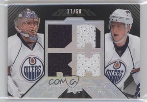 2008-09 Upper Deck UD Black Dual Player Jerseys /50 Dwayne Roloson Ales Hemsky