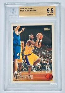 1996-97 Topps Kobe Bryant ROOKIE #138 Authenticated BGS Gem Mint 9.5