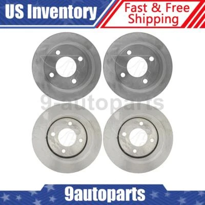 Rotores de freno de disco delanteros traseros para Audi 90 tracción delantera 1993 1994 1995 Foto 1 de 4