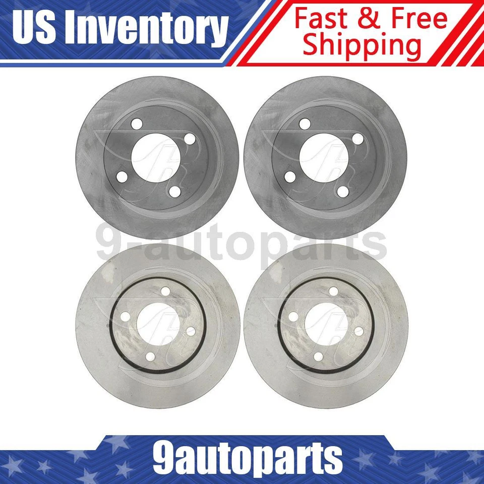 Rotores de freno de disco delanteros traseros para Audi 90 tracción delantera 1993 1994 1995 Foto 1 de 4