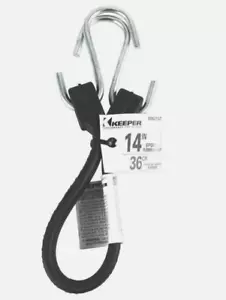 Keeper 14" TARP STRAP Black Rubber Tie Down Holder S Hooks Strong Multi A06214Z - Picture 1 of 1
