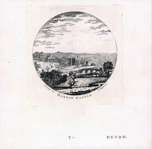 Impresión antigua original de 1764 HADDON CASTLE Devon (DOD2/44) - Imagen 1 de 1