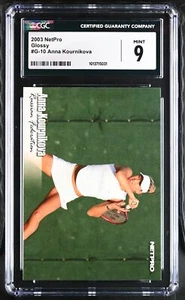 2003 Netpro Glossy #10-G Anna Kournikova Rookie RC CGC MINT 9 - Picture 1 of 10