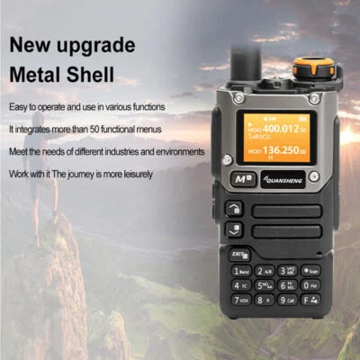 Quansheng UV-K6 5W 5KM Walkie Talkie Handheld Transceiver VHF UHF Two Way Radio - Image 1 of 4