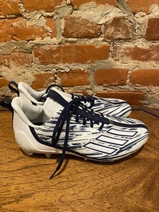 Adidas Adizero Football Cleats White Navy Blue Shoes GZ6912 Men's Size 11 NWT - Picture 1 of 5