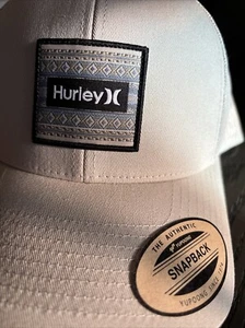 Hurley Men's Caps - Curved Brim Baseball Stone White Snap Back NWT Stone - Picture 1 of 4