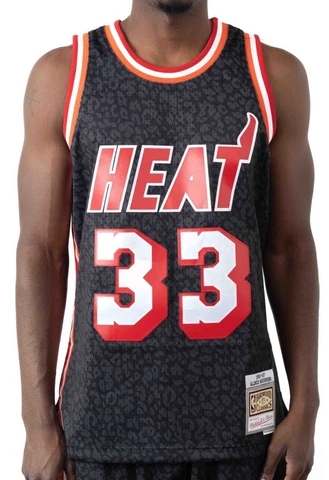 MITCHELL & NESS Alonzo Mourning Wild Life Swingman Heat Jersey Men’s Sz L *NEW* Cover