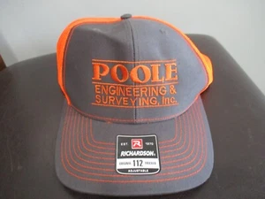 Poole Engineering & Surveying Inc. original Richardson 112 Trucker mesh cap hat - Picture 1 of 12