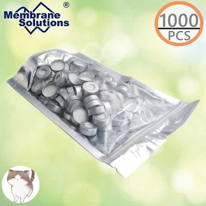 Tapa de prensado de aluminio plateado de 20 mm PTFE/Silicona Septa para frascos de espacio de cabeza de 6/10/20 ml - Imagen 1 de 7