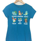 Pokemon Shirt Cartoon Shirt Blue Short Sleeve Crew Neck Kids Tee Youth Tee Kid L