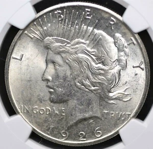 1926 S PEACE DOLLAR NGC MS 62 CRISP WHITE SATIN GLOW NICE LUSTER NICE STRIKE AND - Picture 1 of 3
