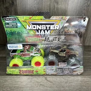 2020 Monster Jam 1/64 Zombie Vs Hunter Soldier Fortune spinmaster - Picture 1 of 7