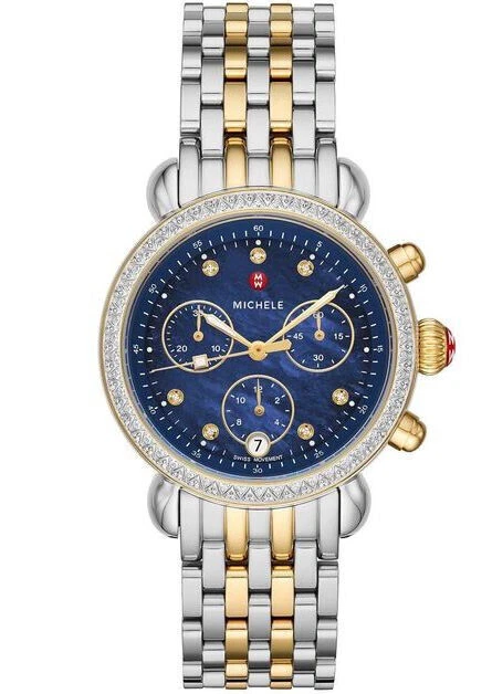 Michele CSX Women's Blue Mother Of Pearl Dial Watch (MWW03C000517)