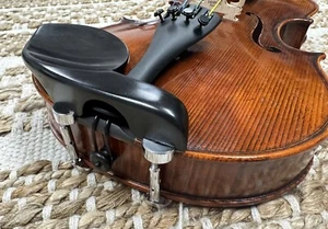 High Level Ebony 4/4 Size Violin Chin Rest W/Sliver Clamp, MADE IN GERMANY - Picture 1 of 6