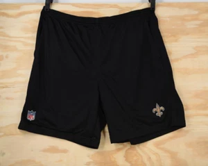 Vintage New Orleans Saints Reebok NFL On Field Black Mesh Shorts Mens Medium - Picture 1 of 19