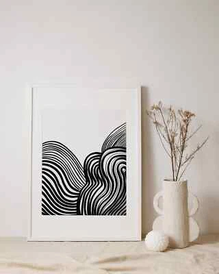 Abstract Watercolor Minimalist Poster Premium Quality Choose your Size - Image 1 of 3