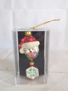 Nuevo de Lote Antiguo Tesoros Únicos Hecho a Mano Muñeco de Nieve Vidrio Adorno de Navidad D9 - Imagen 1 de 5