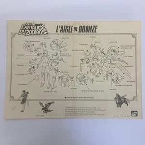 Vintage Knights Of The Zodiac Saint Seiya Original Notice Bronze Eagle 1987 - Picture 1 of 2