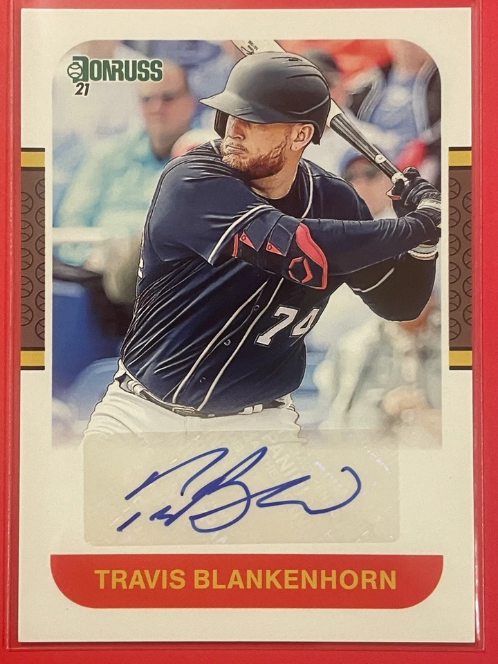 2021 Panini Donruss Travis Blankenhorn Retro 1987 Rookie Auto RC #87S-TB - Image 1 of 2
