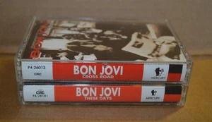 2 Bon Jovi Cassette Tapes These Days & Cross Road Hair Glam Metal - Imagen 1 de 3